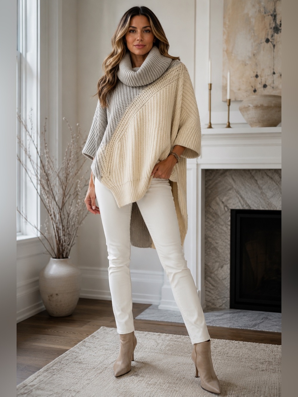 Derek Lam Wool Cashmere Oversized Colourblock Sweater XS | NWT